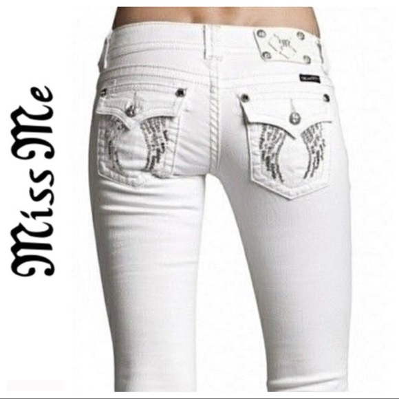 Miss Me Denim - 💕SALE💕Miss Me White Angel Wing Premium Jeans